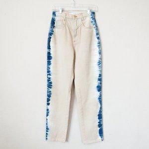 NEW! ALBERTA FERRETI Designer Bleached Denim Jeans High Rise Tan/Blue-4 Orig$698